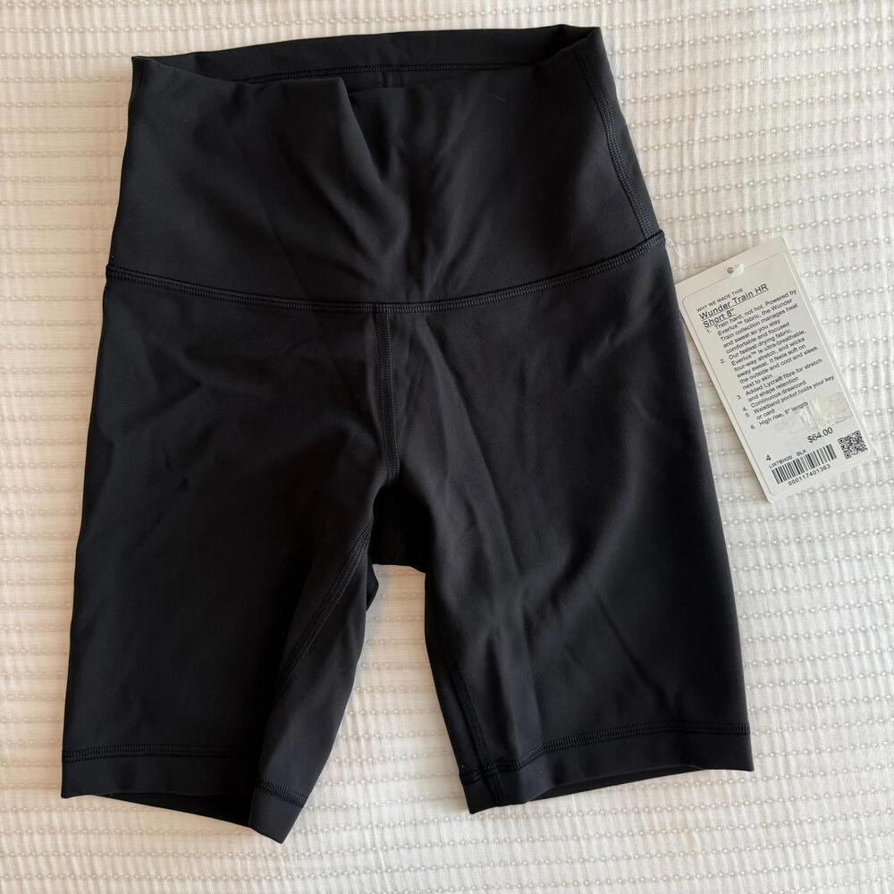 NWT Lululemon Wunder Train High-Rise Short 8" Black Size 4 - Picture 3 of 8